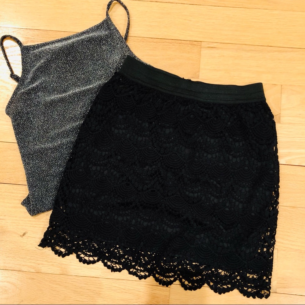 Black Lace Skirt